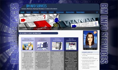 Aperçu du Site Internet bminfoservices.com